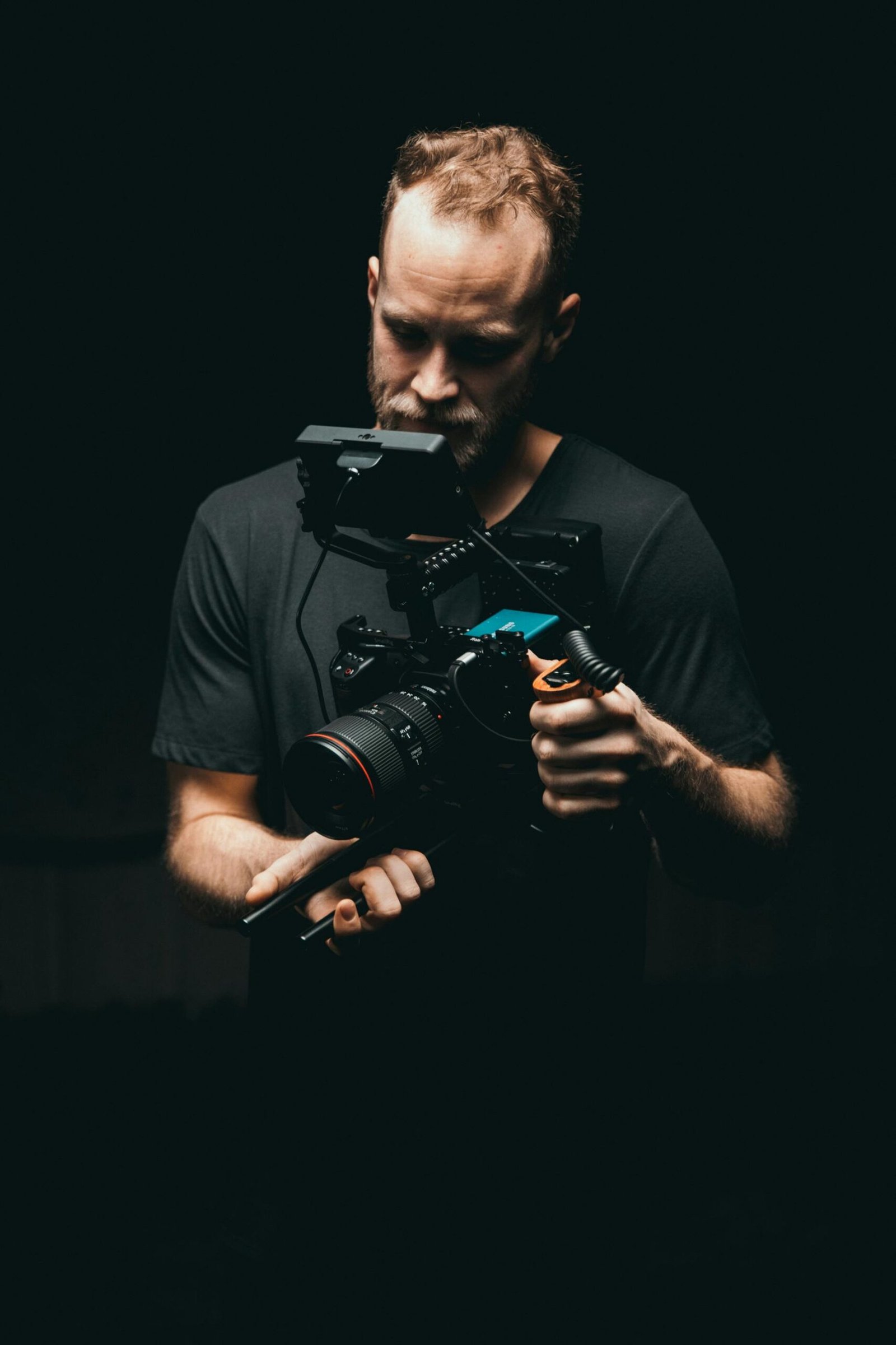 Filmmaker with a cinema camera